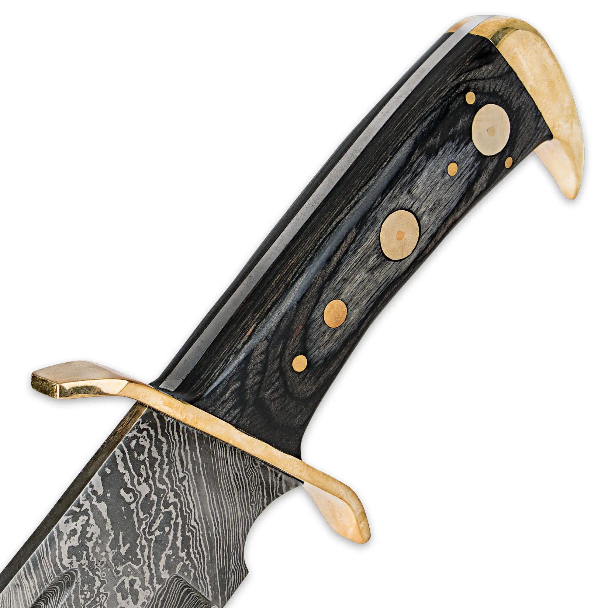 Timber Rattler Western Outlaw Damascus Bowie Knife 1