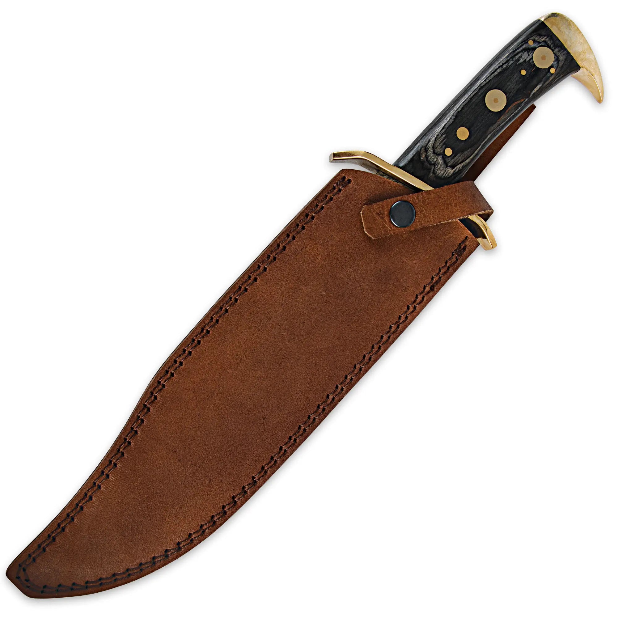 Timber Rattler Western Outlaw Damascus Bowie Knife 2