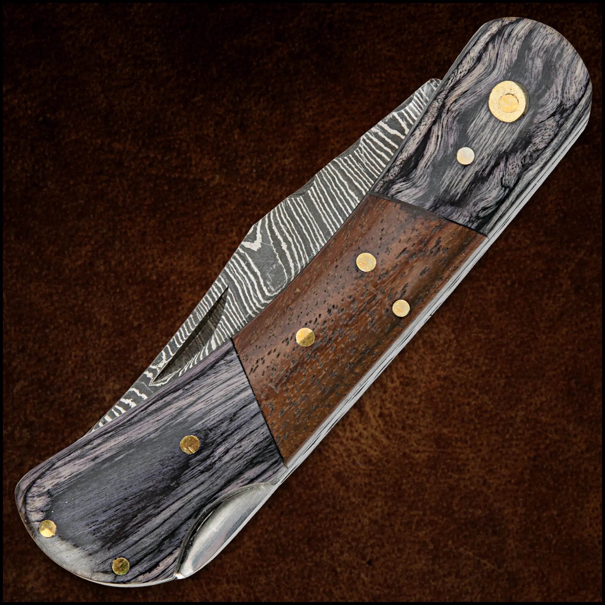 Timber Wolf Damascus Pocket Knife 1