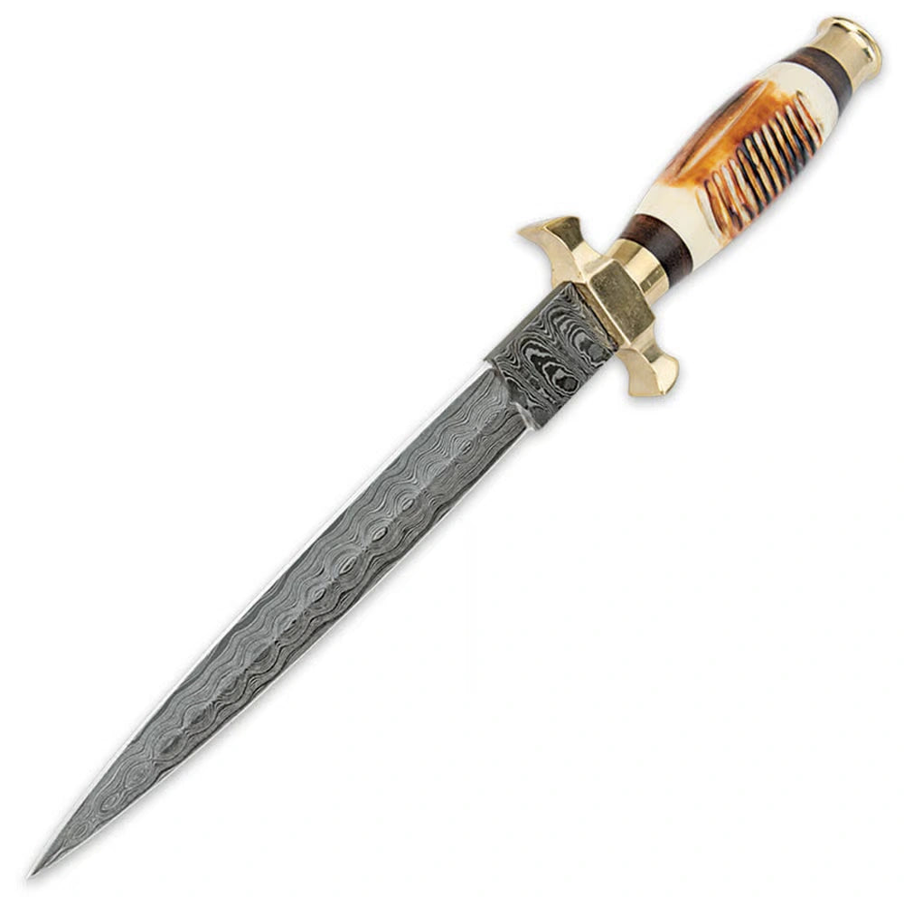 Timber Wolf Elite Damascus Bone Dagger 2