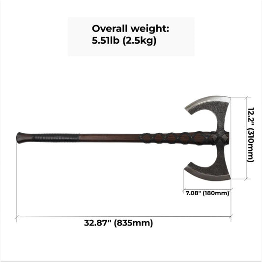 Viking Double-Edged Axe Havamal 2