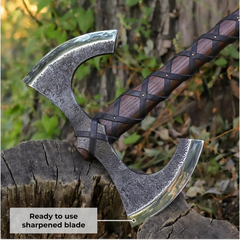 Viking Double-Edged Axe Havamal 4