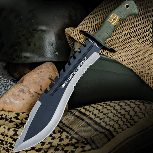 USMC Kukri Knife – 29.21 cm Blade, Rubberized Handle, Sheath