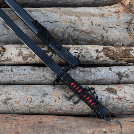 Ichigo Bankai Tensa Zangetsu Sword Black Coated Stainless Steel