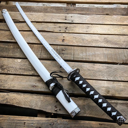 101.6cm White Dragon Samurai Ninja Katana Sword 