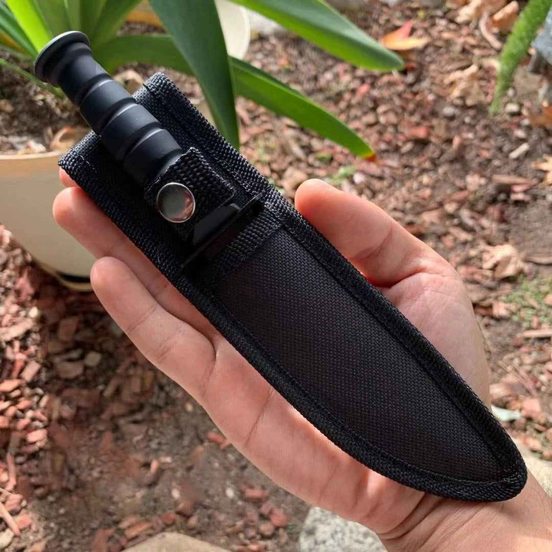 19.05cm Full Tang Black Tactical Knife with Nylon Sheath 6
