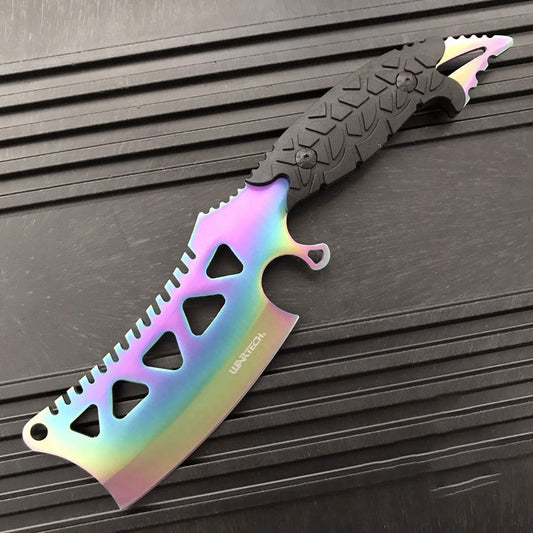 27.94 cm Fixed Blade Cleaver Full Tang Camping Hunting Knife with Custom Engraved Sheath