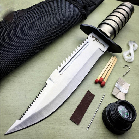 24.13cm Rambo Tactical Hunting Knife & Survival Kit
