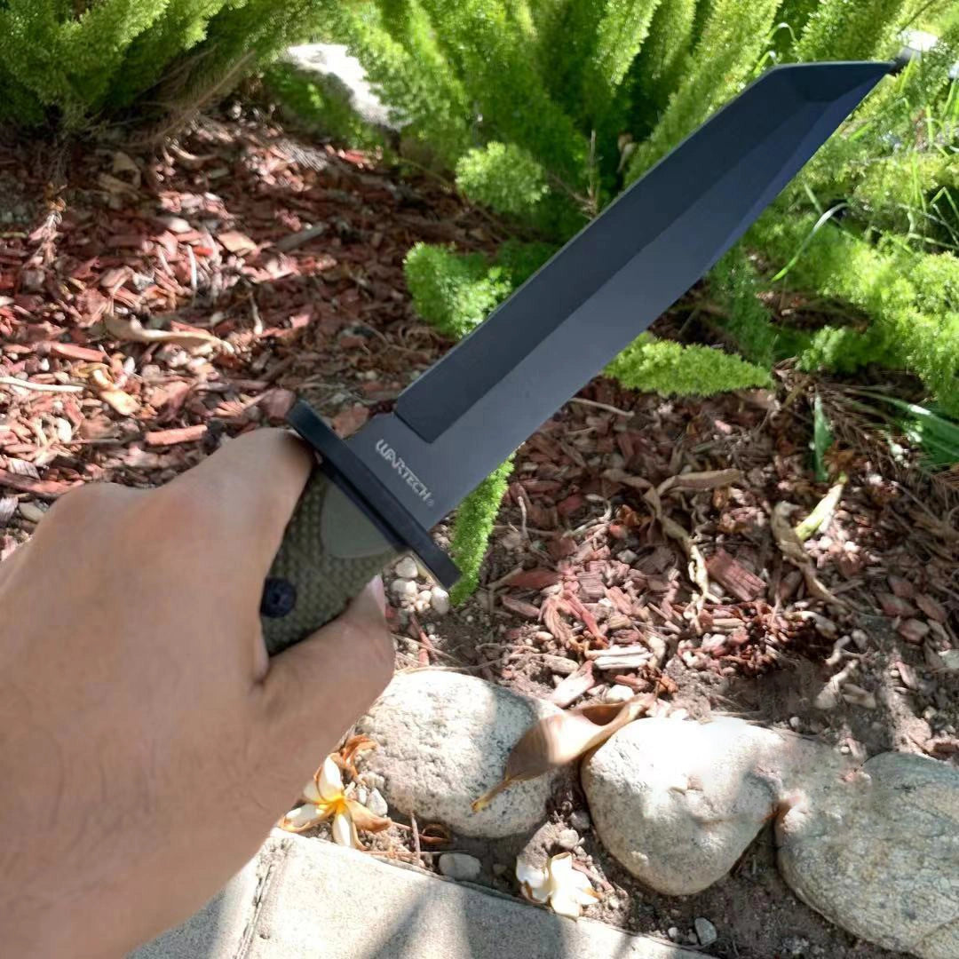 31.4325cm Full Tang Black Hunting Bowie Knife 1