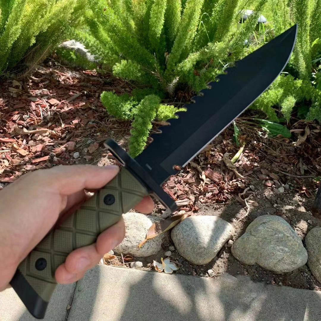 36.5125cm Full Tang Black Hunting Bowie Knife 1