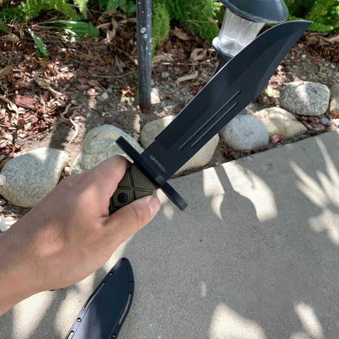 36.5125cm Full Tang Black Hunting Bowie Knife with Hard Sheath 4