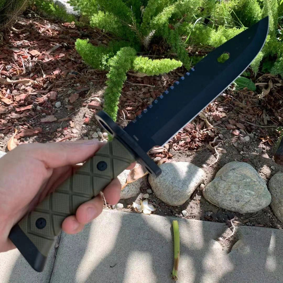 36.5 cm Full Tang Black Hunting Bowie Knife 55