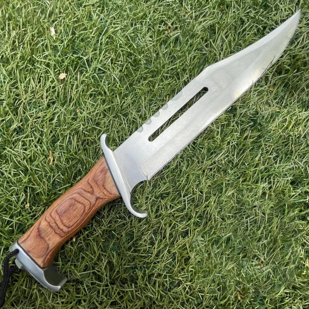 45.72cm Rambo I Hunting Knife with Leather Sheath