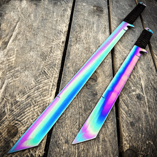 71.12cm Full Tang Rainbow Ninja Machete Sword