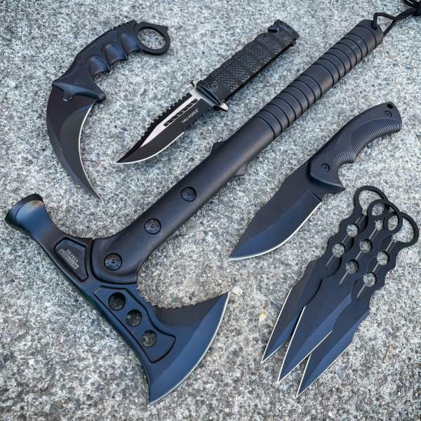 7PC Tactical Tomahawk & Knife Set