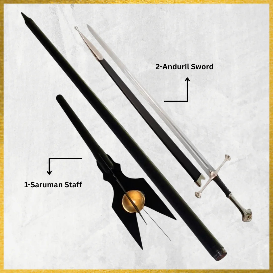 Anduril Sword & Staff of Saruman from LOTR
