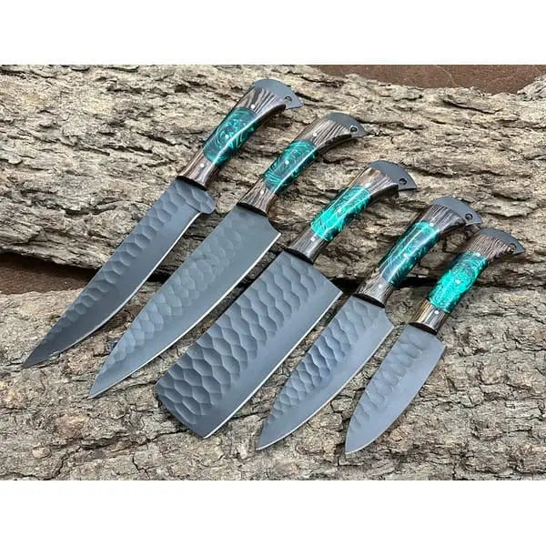 Black Powdercoat Chef Knife Set