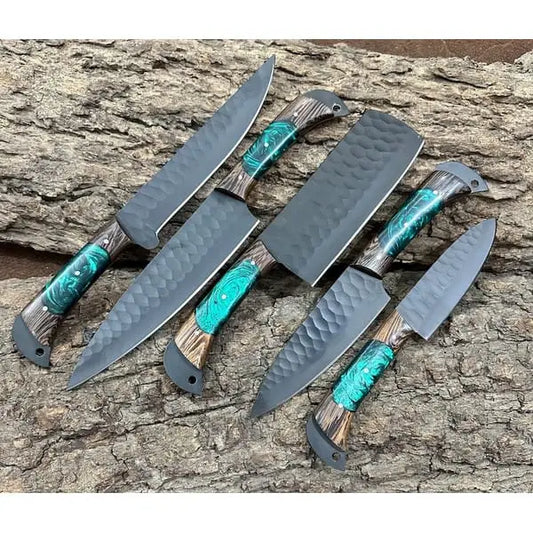 Black Powdercoat Chef Knife Set 1