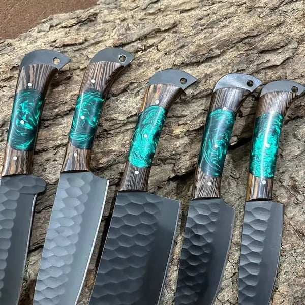 Black Powdercoat Chef Knife Set 2