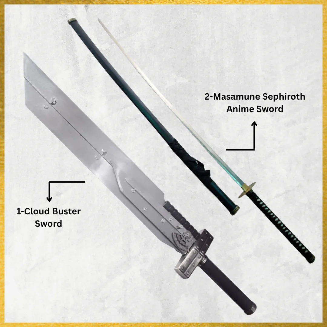 Buster Sword 110.49cm & Masamune Sephiroth Sword 172.72cm