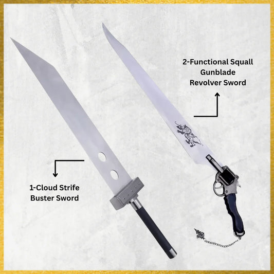 Buster Sword of Cloud Strife & Functional Squall Gunblade