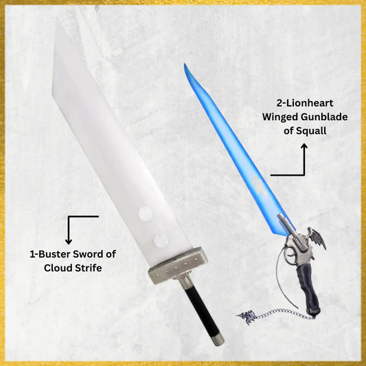 Cloud Strife Buster Sword & Lionheart Winged Gunblade