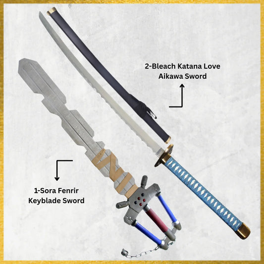 Fenrir Keyblade Replica of Sora & Love Aikawa Heart Sword