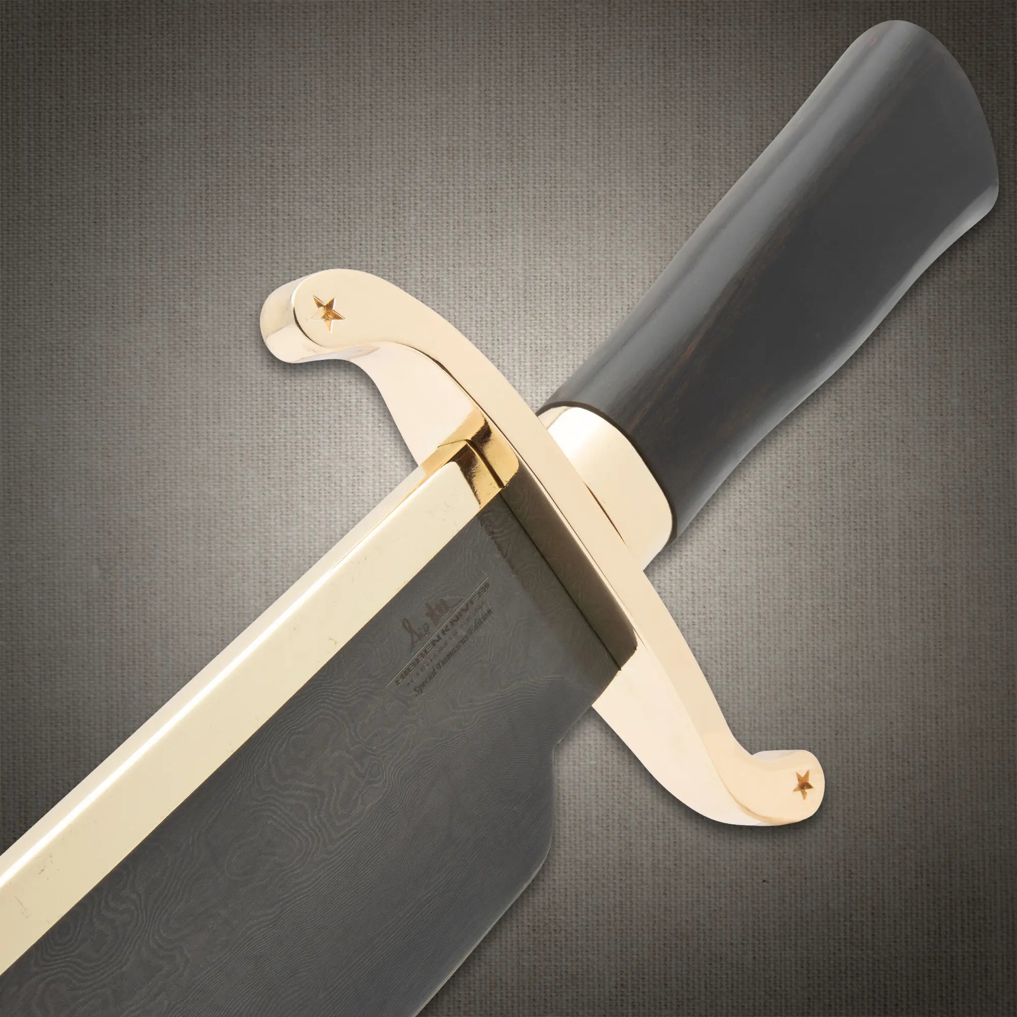 Gil Hibben Old West Damascus Bowie Knife 5