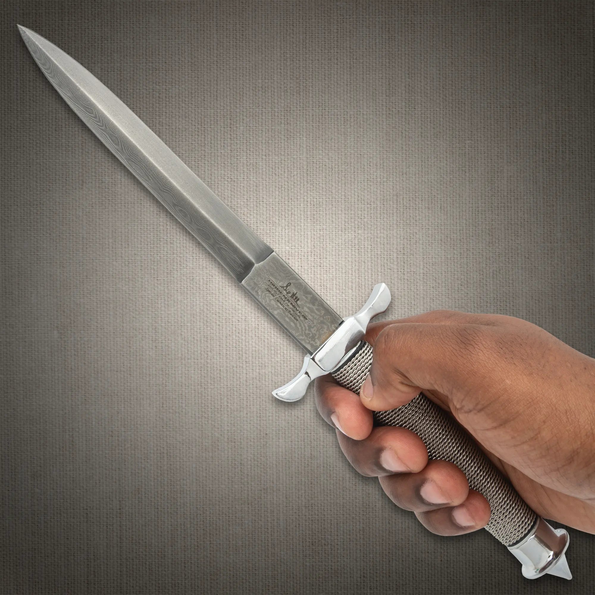 Gil Hibben Silver Shadow Knife Damascus 3