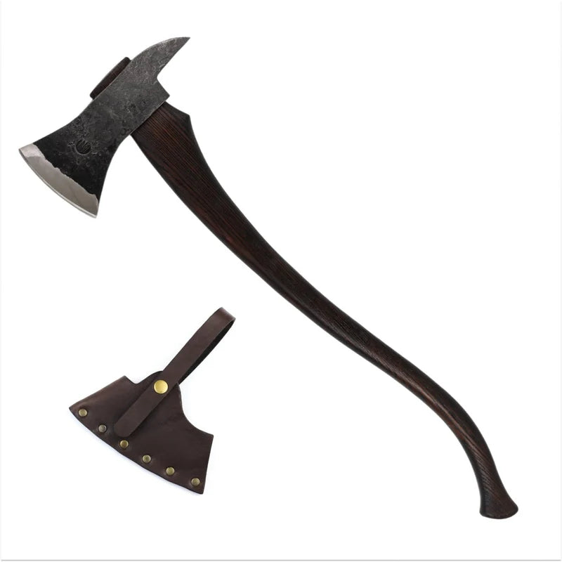 Hand forged Fireman's Axe American superhero with leather case 15
