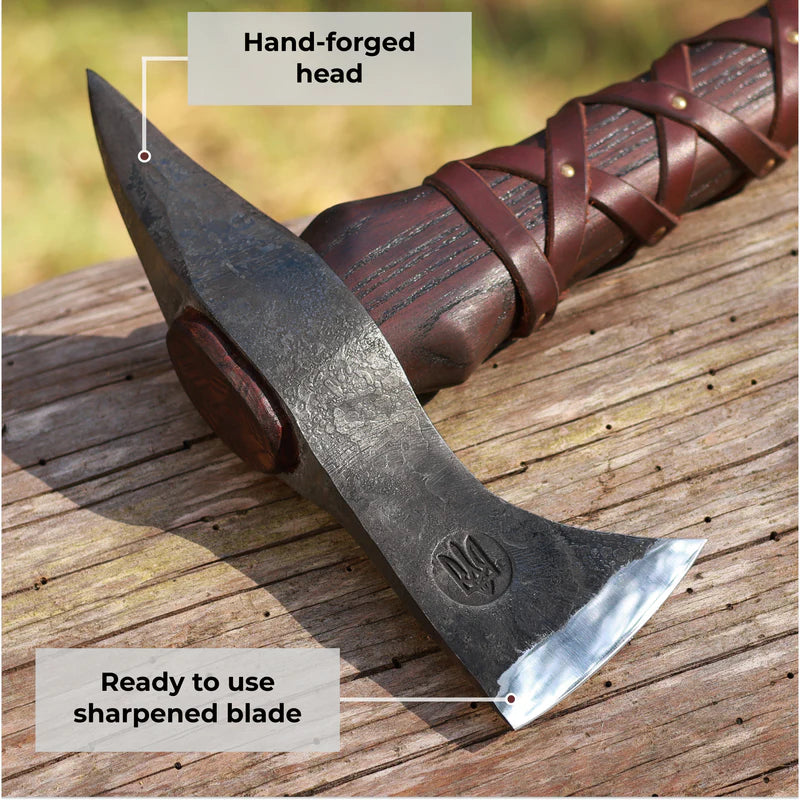 Hand-forged Gurons spike tomahawk 4