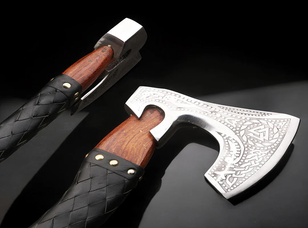 Handmade High Carbon Steel Medieval Axe Pro-Bello1442 5