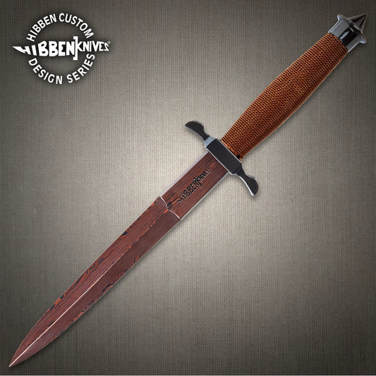 Hibben HellFyre Shadow Knife with Leather Sheath
