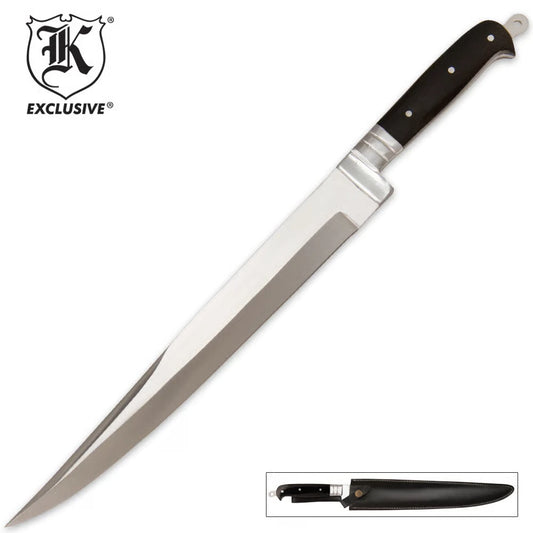 Khyber Bowie Knife with Leather Sheath