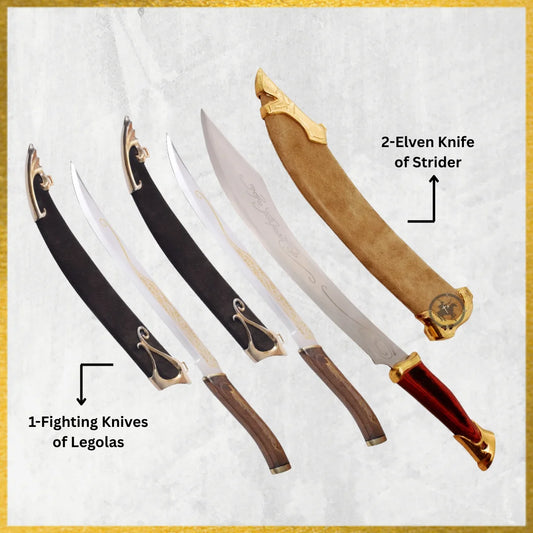 Legolas Fighting Knives & Elven Knife of Strider