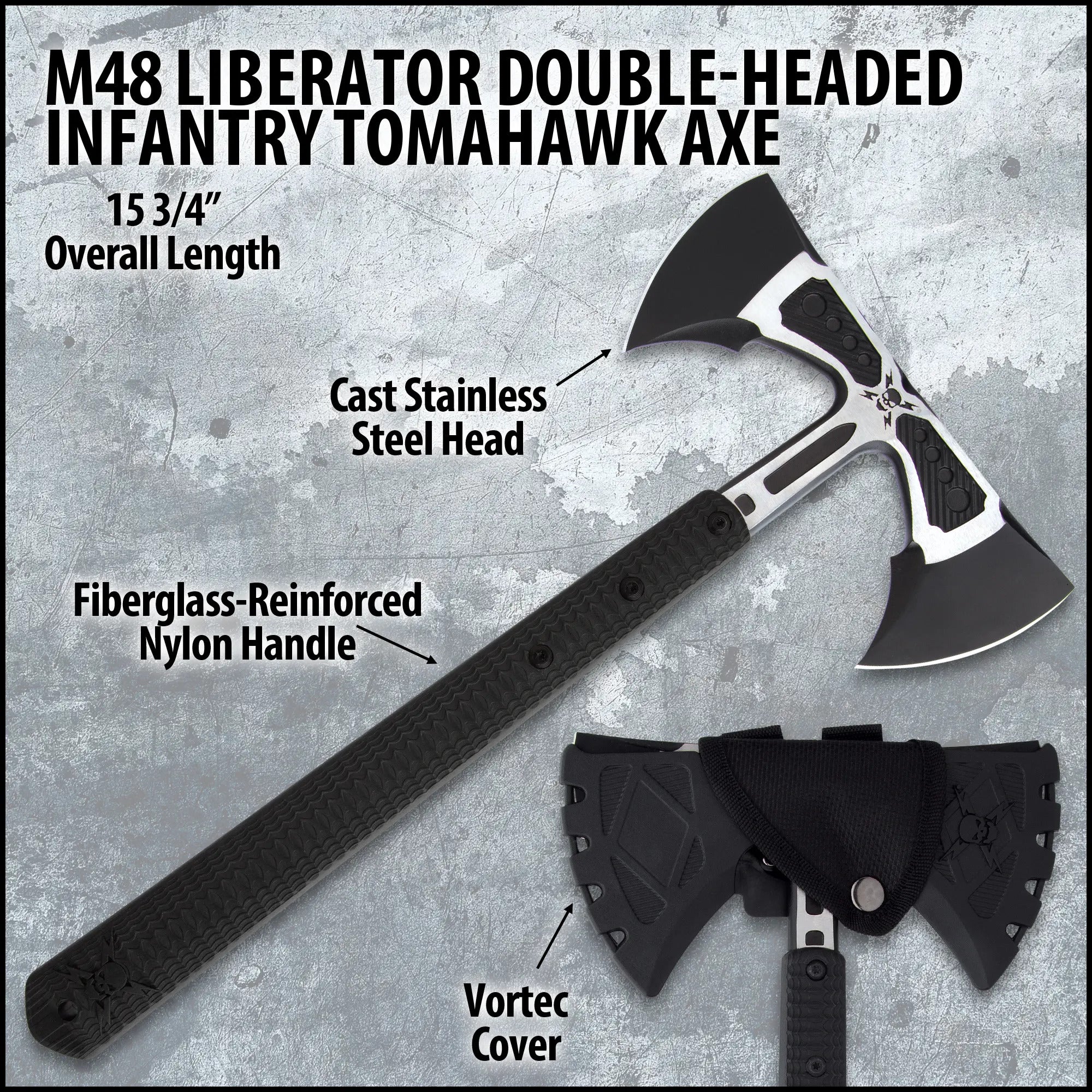 M48 Liberator Double-Headed Tomahawk – 40.005cm Overall, 19.558cm Head