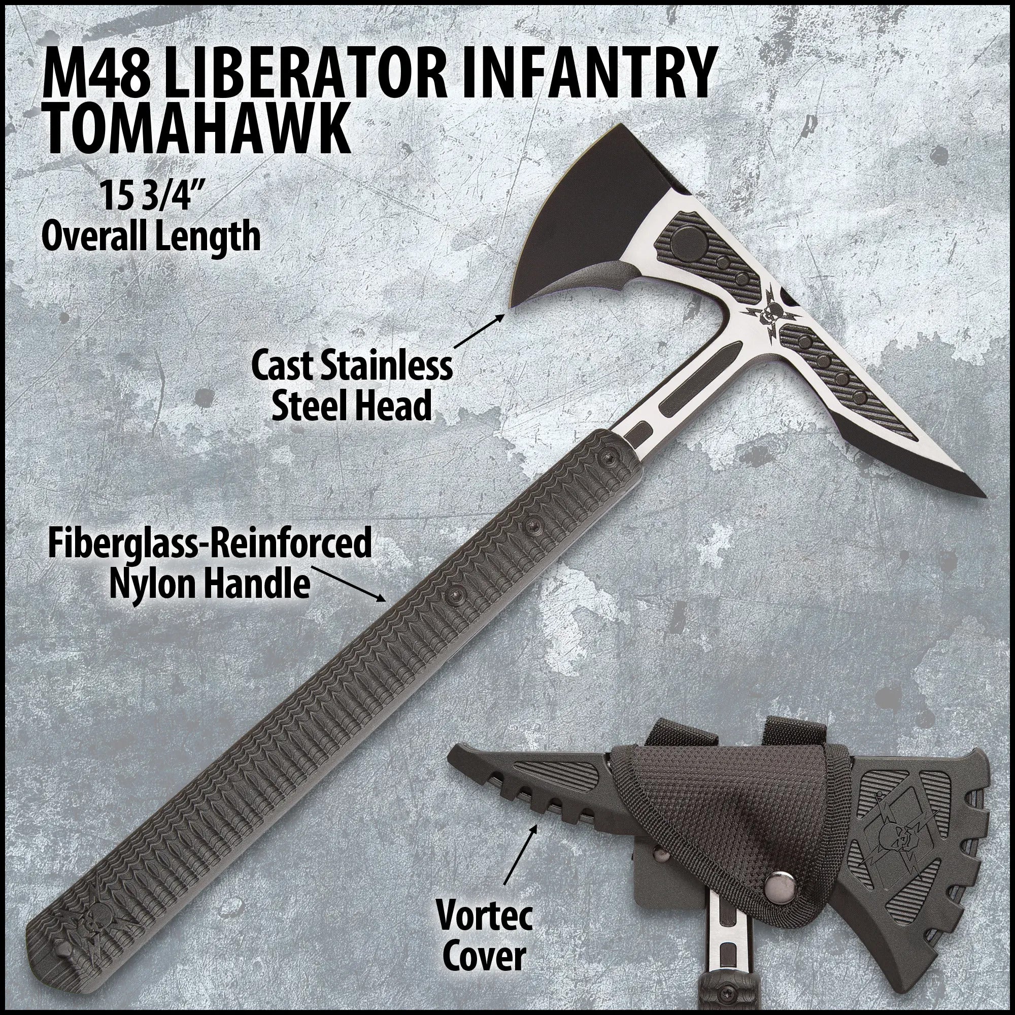 M48 Liberator Infantry Tomahawk – 40.005cm Overall, 21.336cm Head, 8.89cm Blade 3