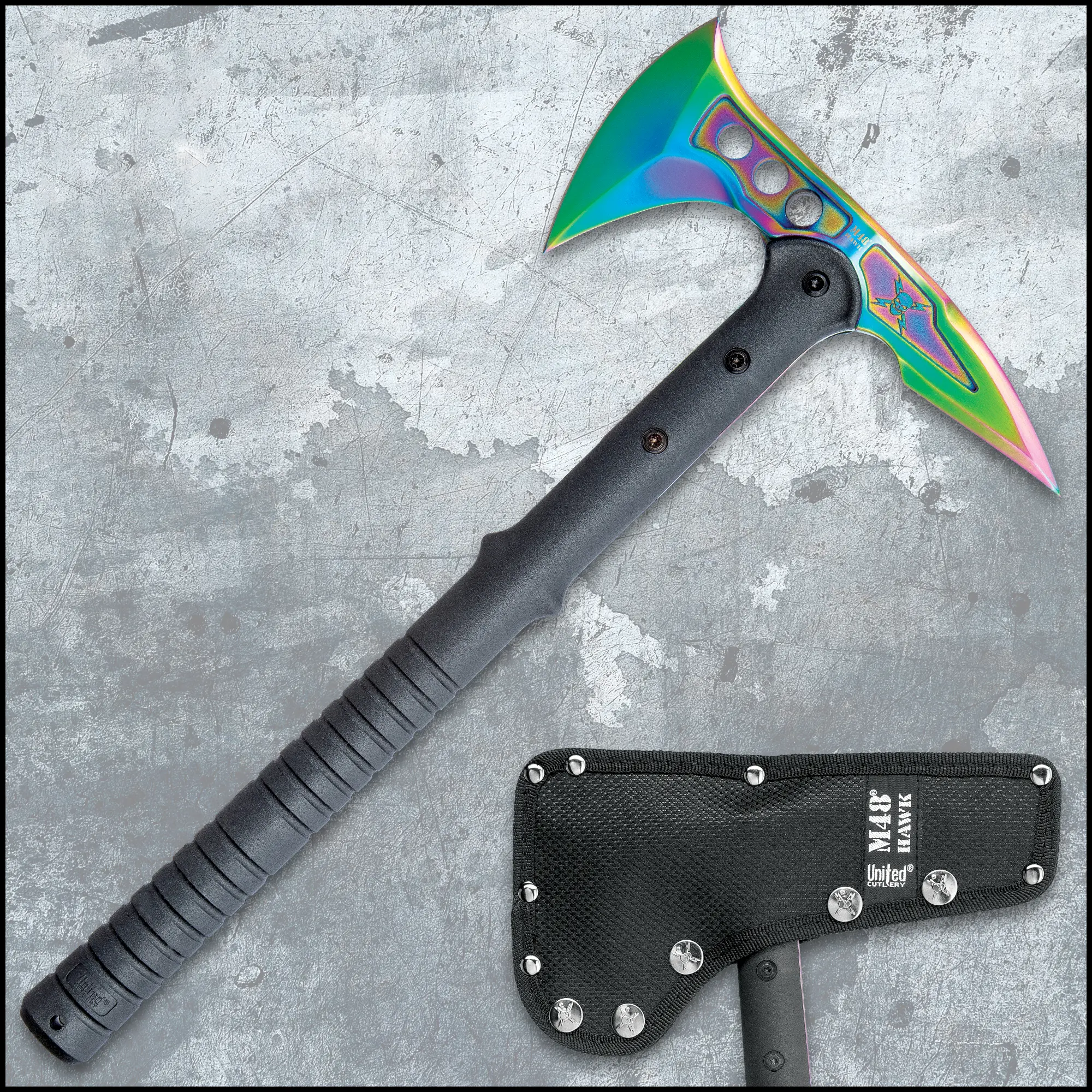 M48 Rainbow Tactical Tomahawk – 38.1cm Overall, 9.906cm Blade