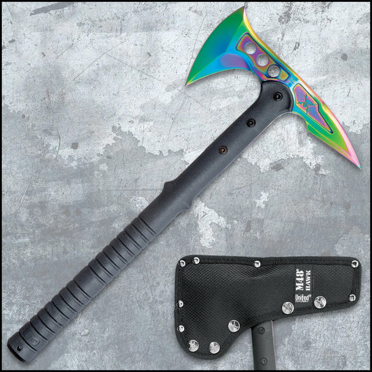 M48 Rainbow Tactical Tomahawk – 38.1cm Overall, 9.906cm Blade