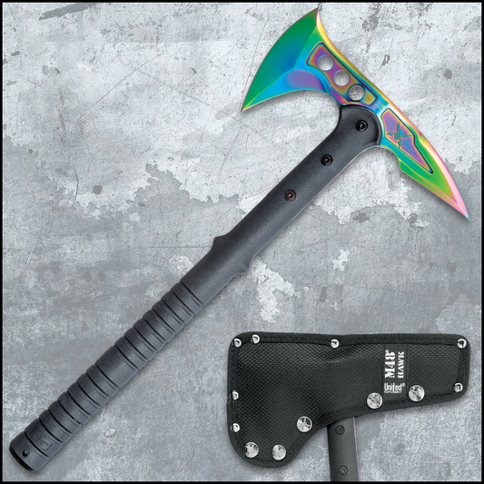M48 Rainbow Tactical Tomahawk – 38.1cm Overall, 9.906cm Blade