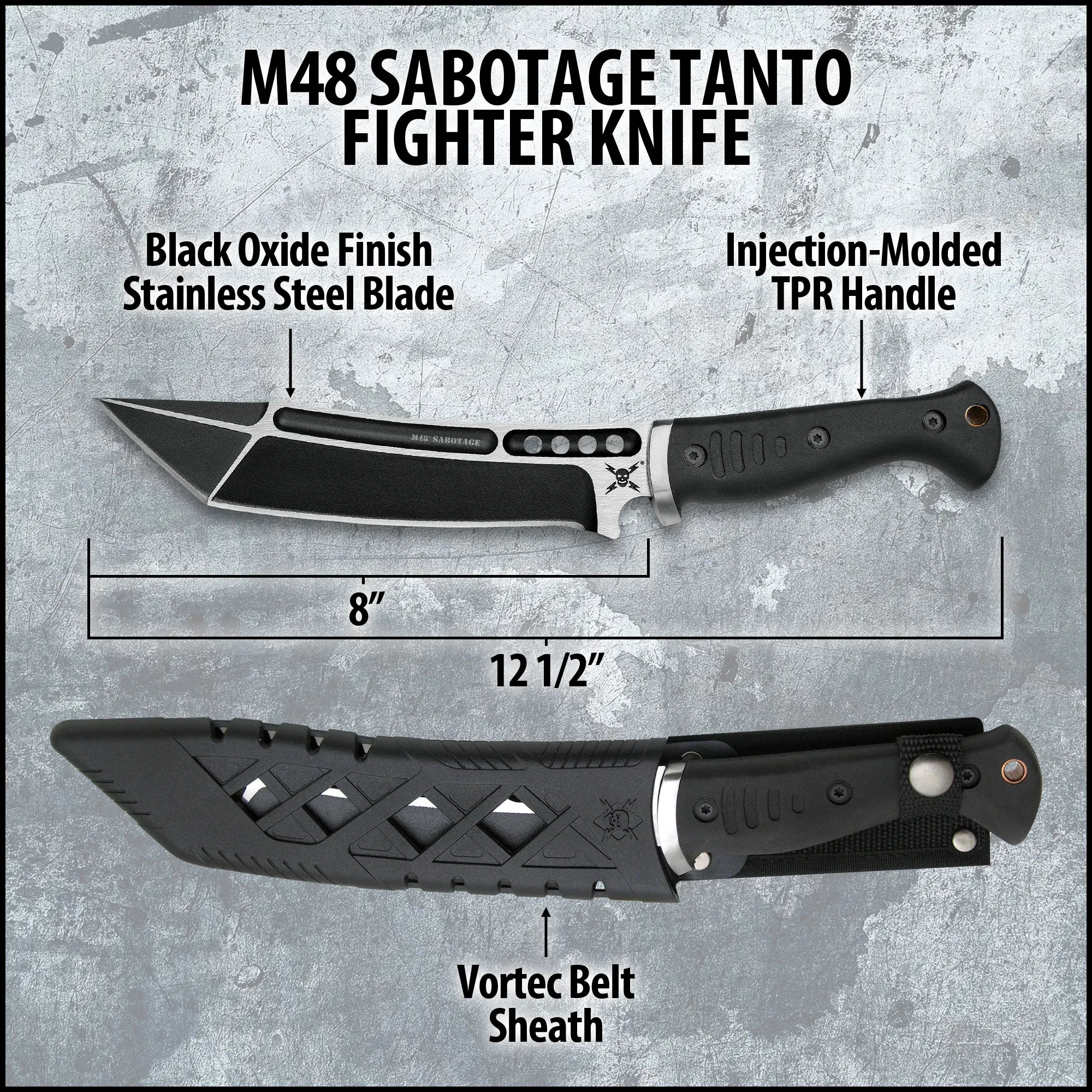 M48 Sabotage Tanto Fighter Knife 4
