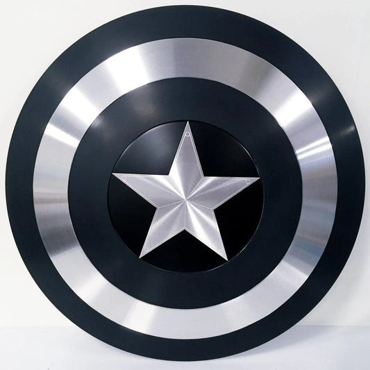 RA-08 Handmade Captain America Shield Black & Silver