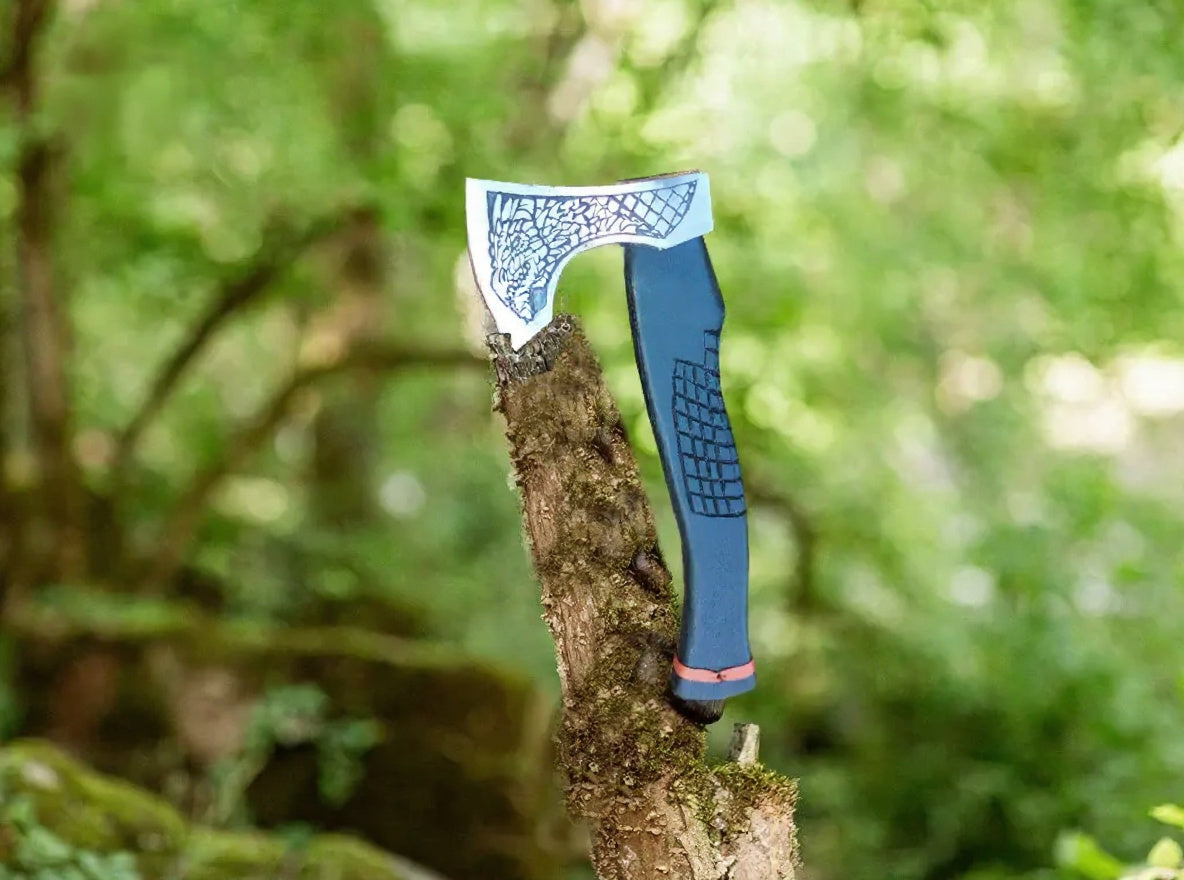 RA-234 Handmade Norse Dragon Mini Viking Axe 3