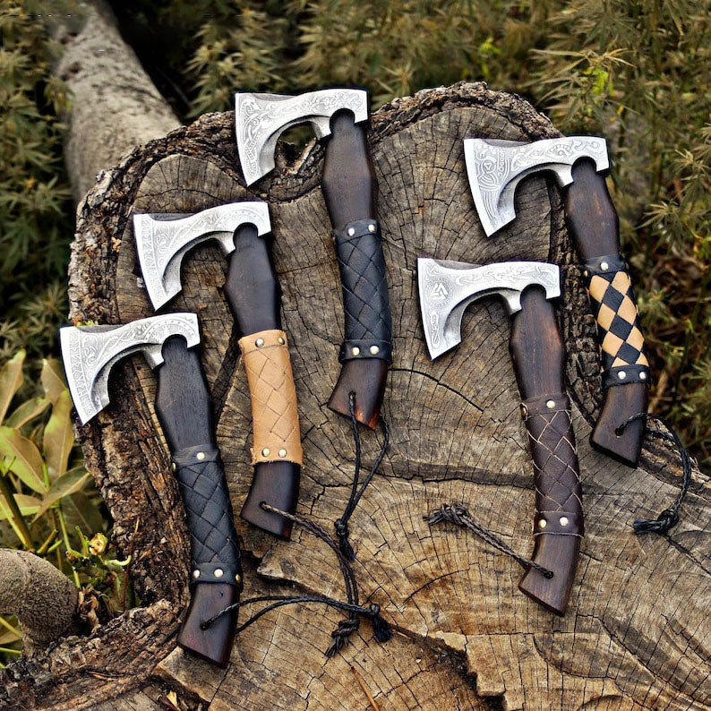 RA-247 Hand-Forged Viking Skeggox Battle Axe 1