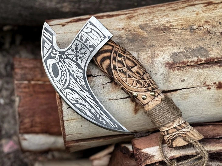 RA-268 Hand-Forged Viking Pizza Axe 1