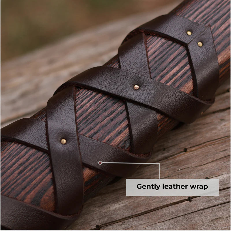 Ragnar Lodbrok Viking Long Axe with Carved Handle 6