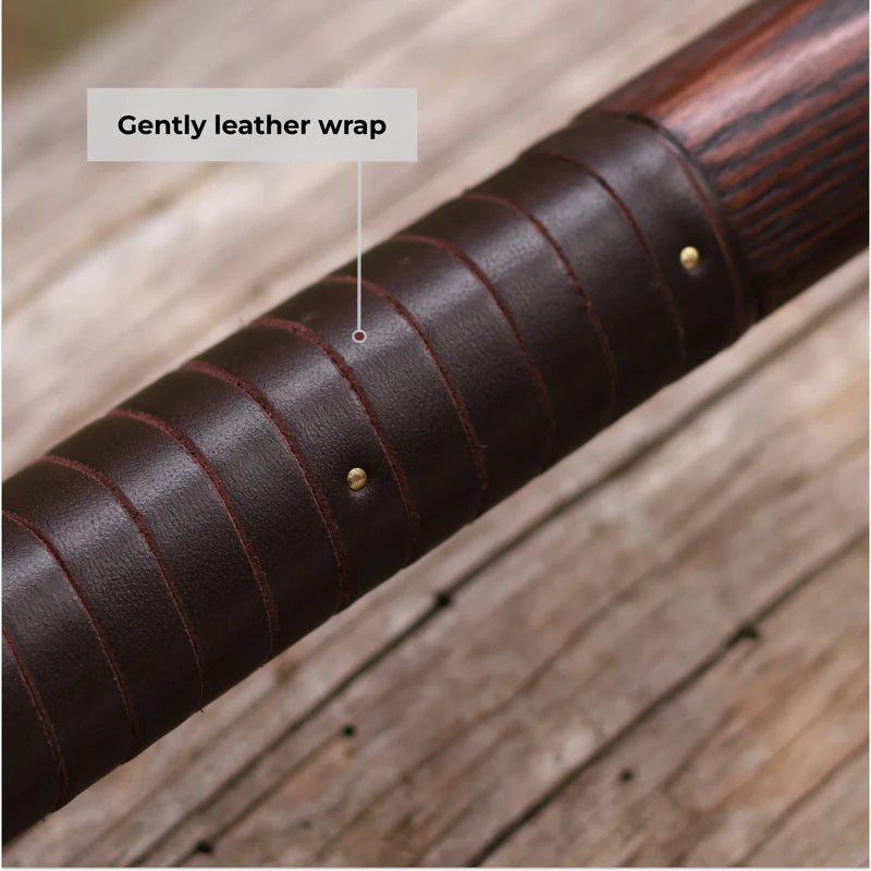 Ragnar Lodbrok Viking Long Axe with Carved Handle 7