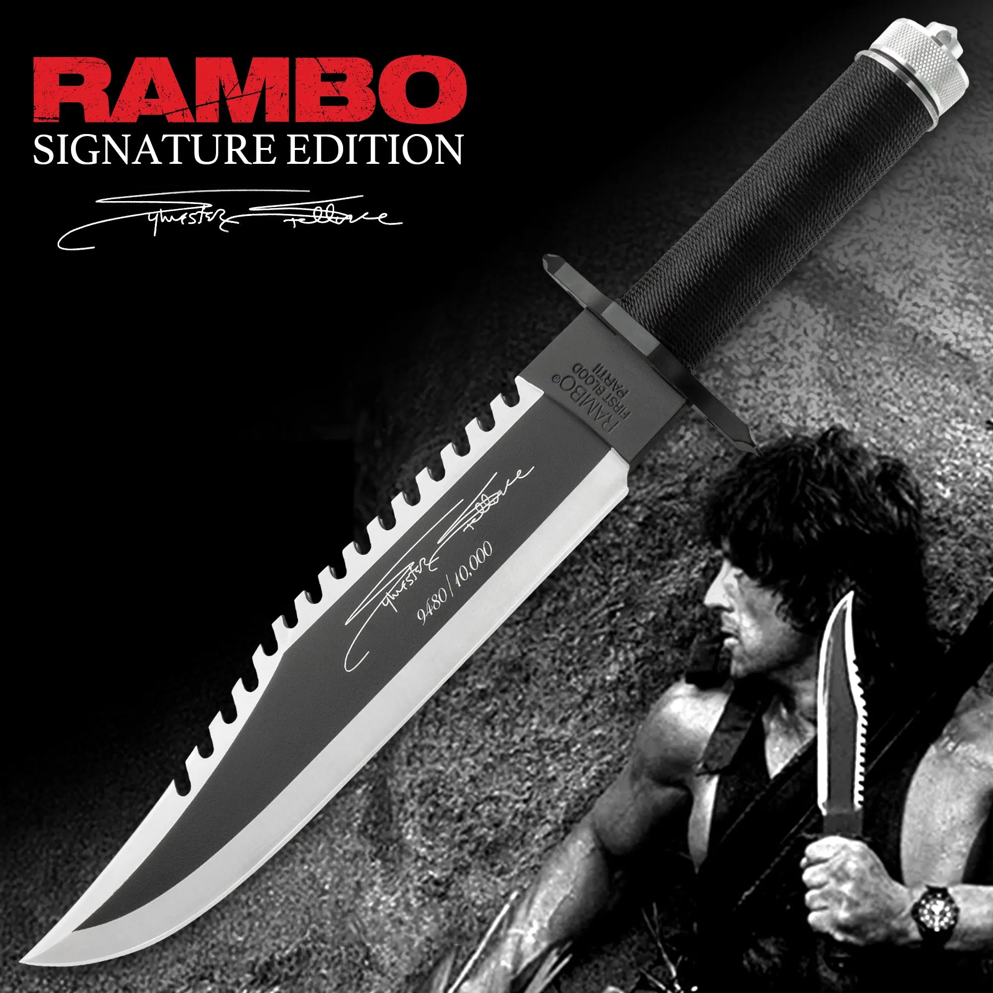 Rambo Stallone Signature Edition Knife With Survival Kit