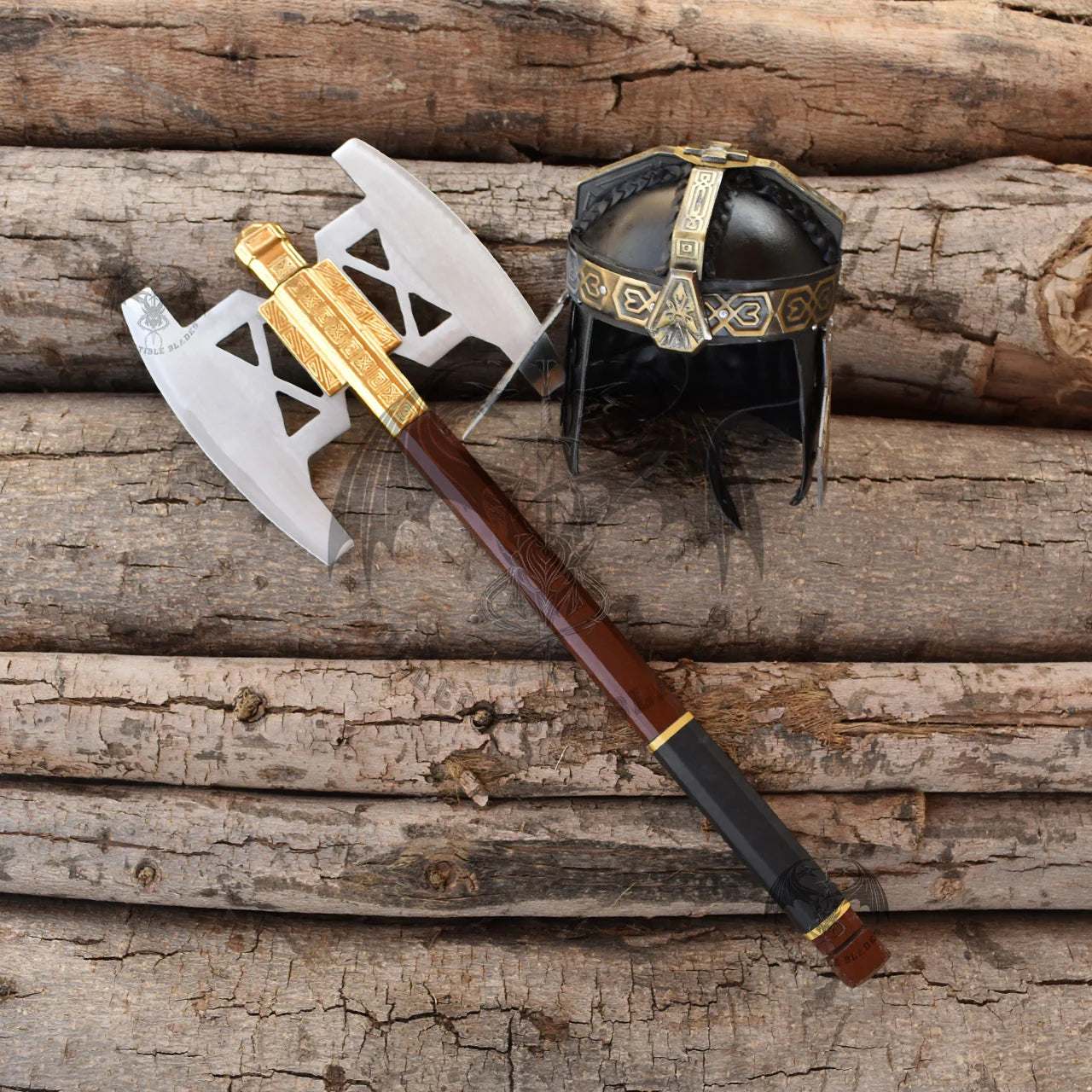 Set of Gimli Battle Axe &  Gimli Helmet 