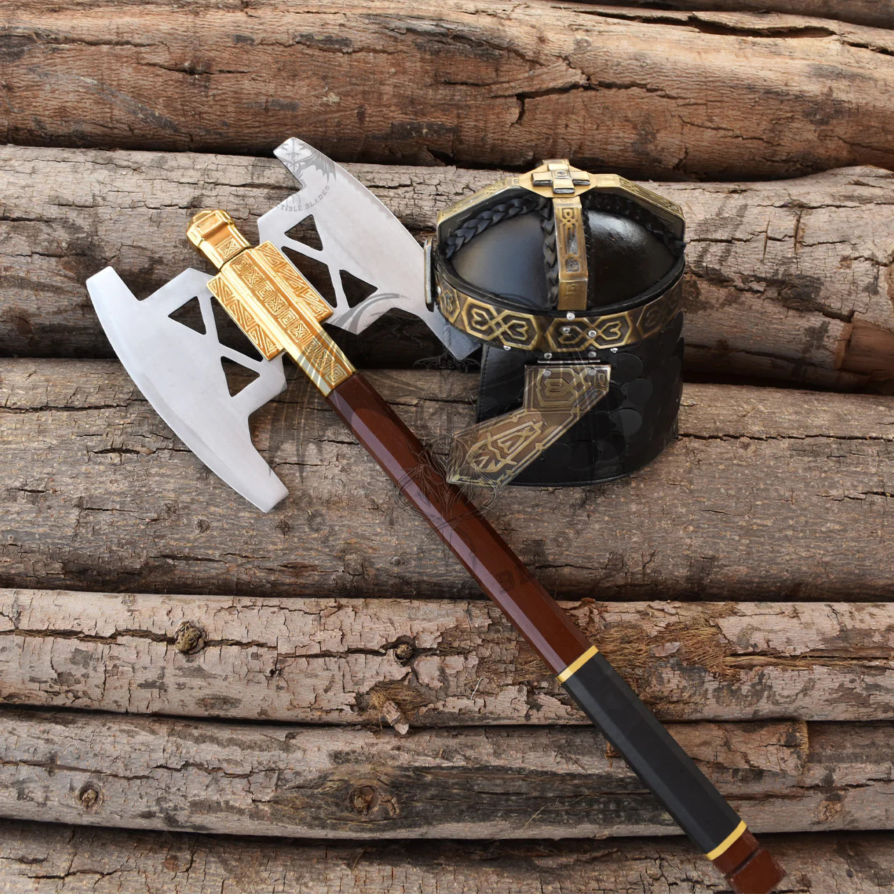 Set of Gimli Battle Axe & Gimli Helmet 